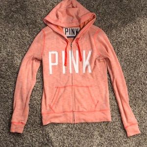Long sleeved full zip hoodie